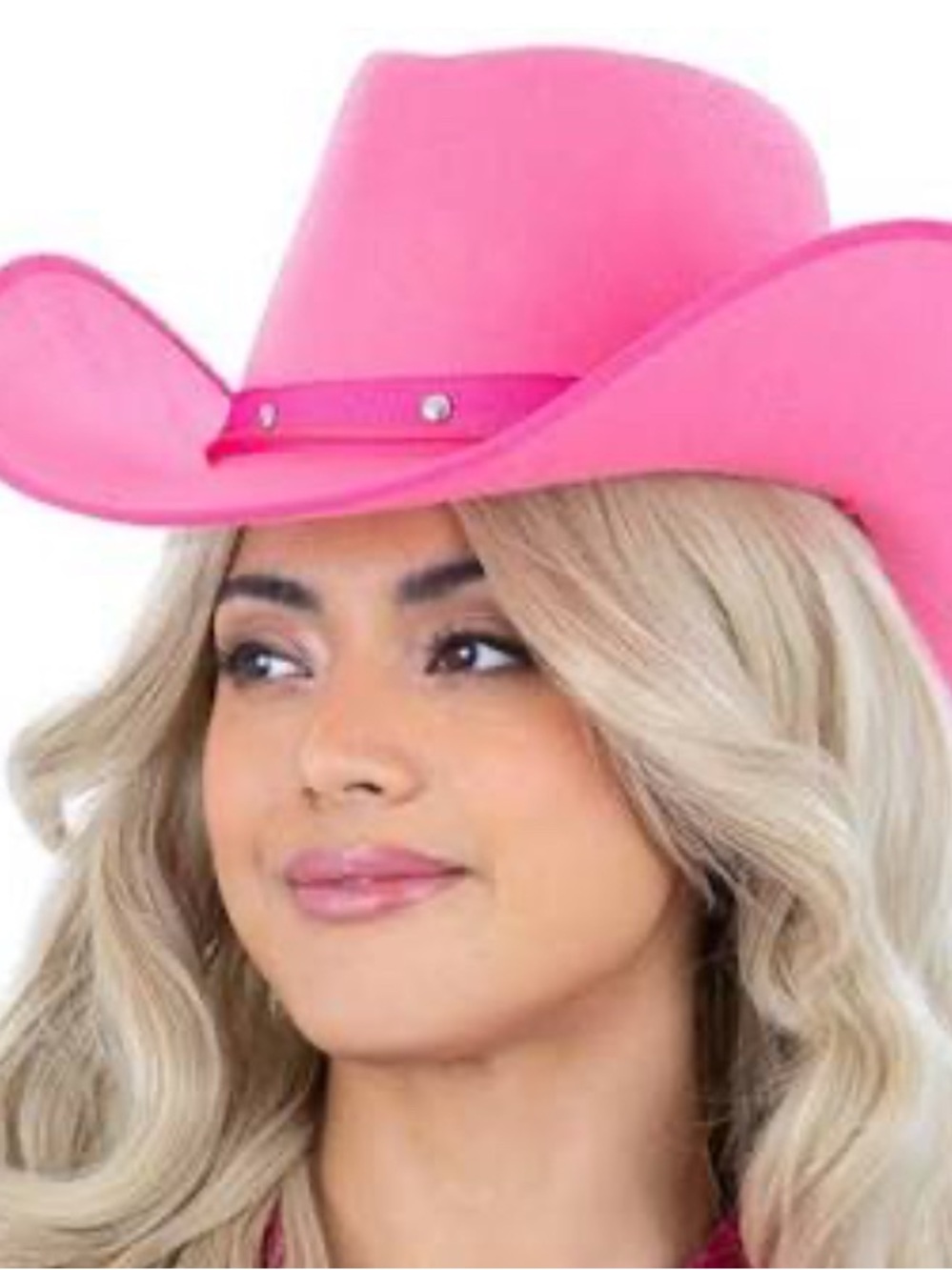 Women's Pink Felt Cowboy Hat - Fashionable Western Accent